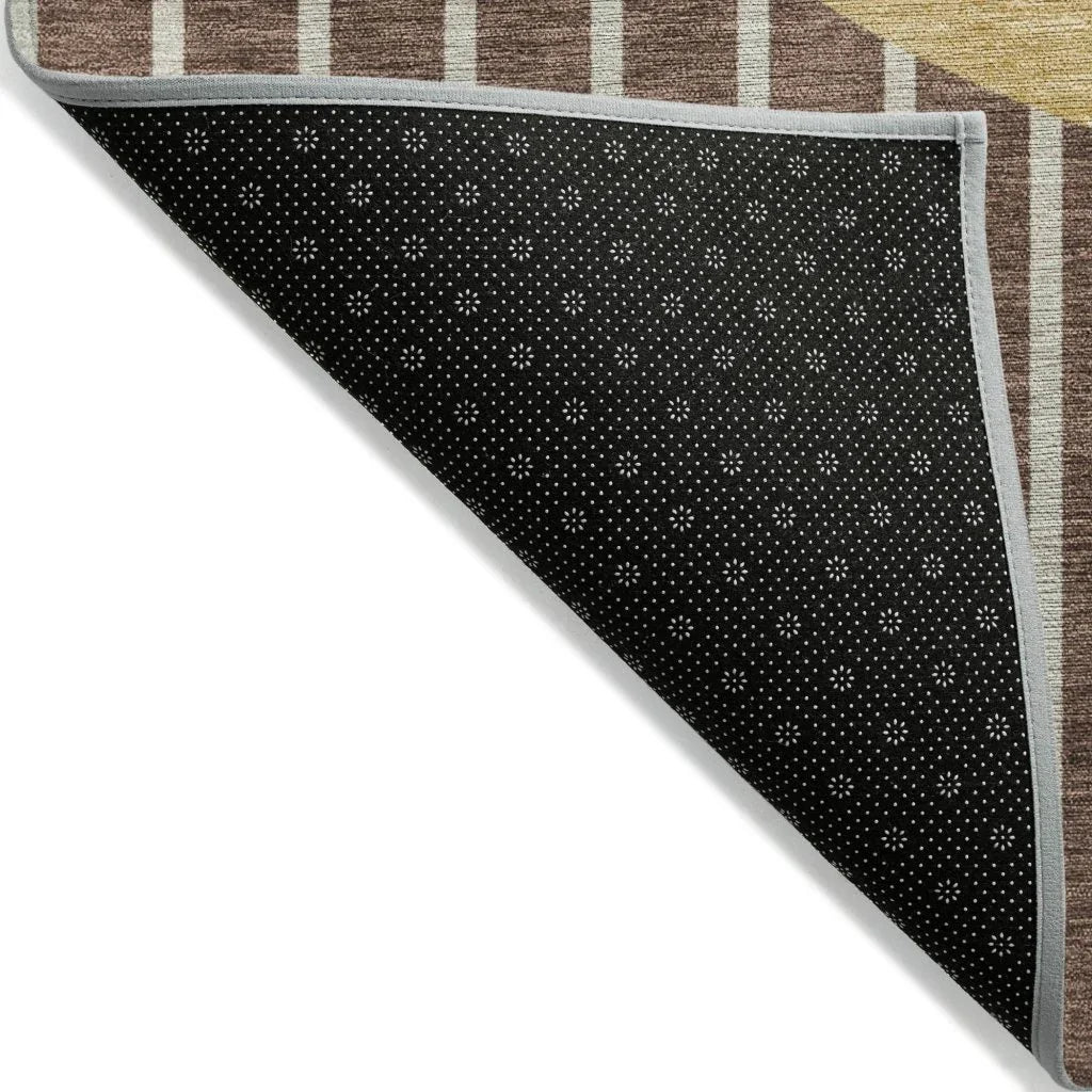 LOOMLAN Rugs Ember Brown Washable Indoor-Outdoor Rug