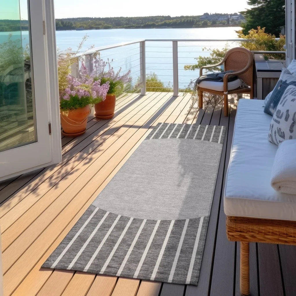 LOOMLAN Rugs Ember Gray Washable Indoor-Outdoor Rug