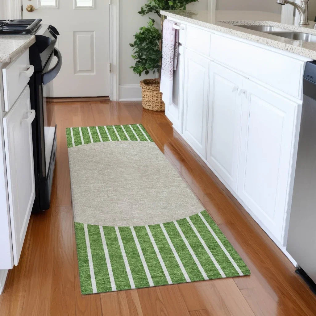 LOOMLAN Rugs Ember Green Washable Indoor-Outdoor Rug