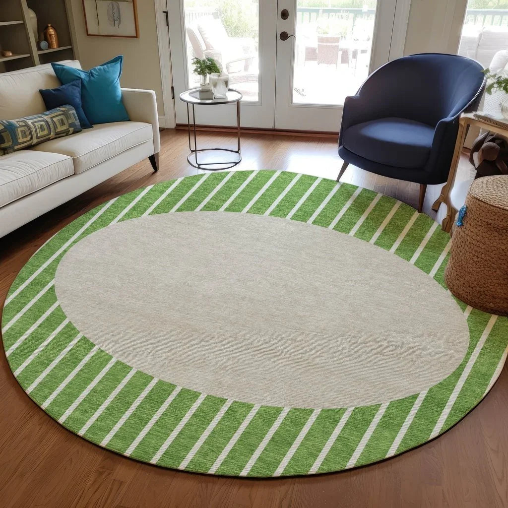 LOOMLAN Rugs Ember Green Washable Indoor-Outdoor Rug