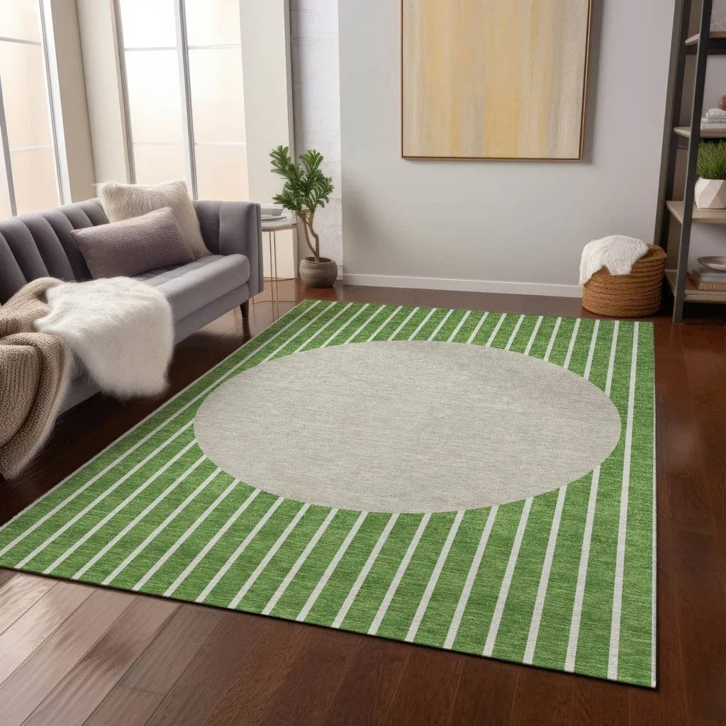 LOOMLAN Rugs Ember Green Washable Indoor-Outdoor Rug