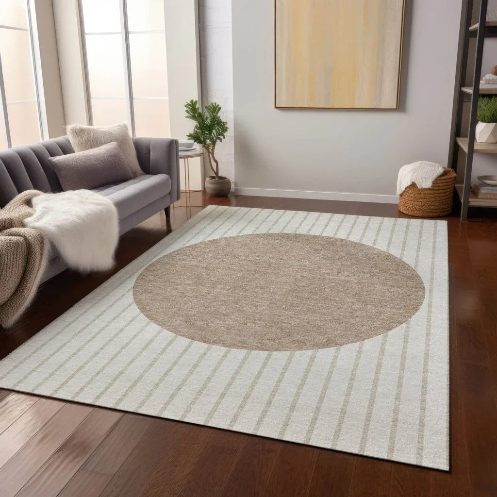 LOOMLAN Rugs Ember Ivory Washable Indoor-Outdoor Rug