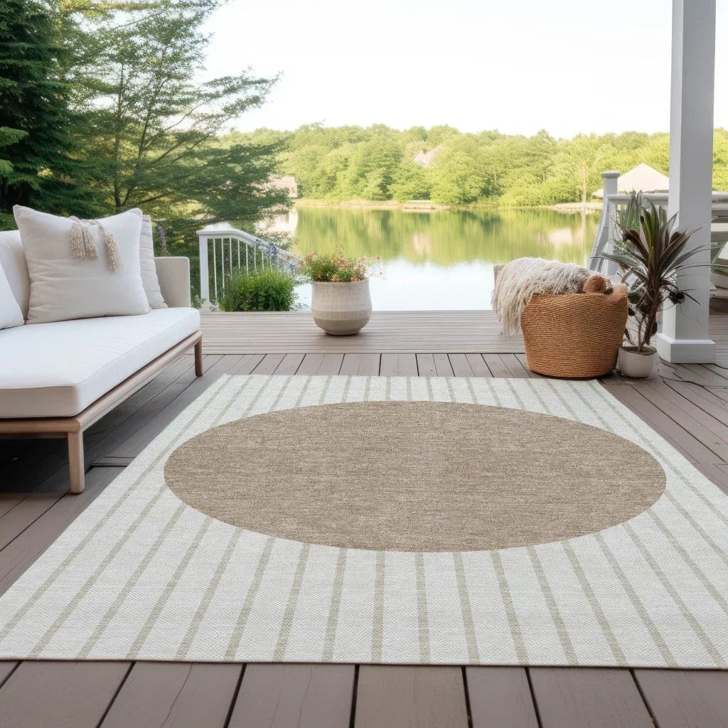 LOOMLAN Rugs Ember Ivory Washable Indoor-Outdoor Rug