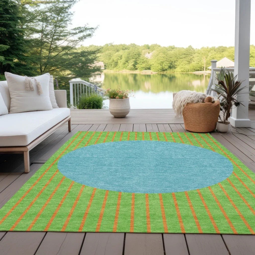 LOOMLAN Rugs Ember Lime Washable Indoor-Outdoor Rug