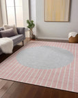 LOOMLAN Rugs Ember Pink Washable Indoor-Outdoor Rug