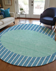 LOOMLAN Rugs Ember Teal Washable Indoor-Outdoor Rug