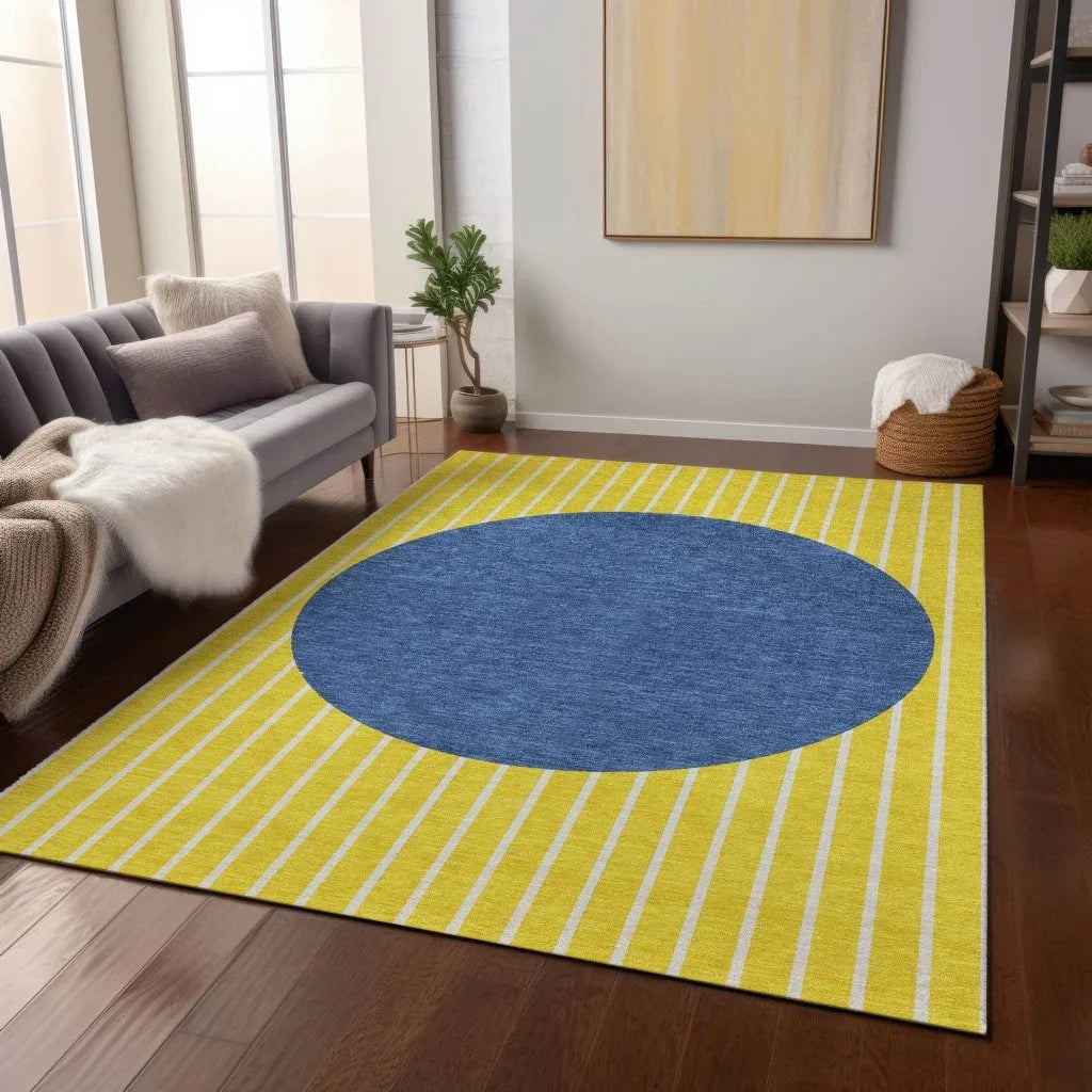 LOOMLAN Rugs Ember Yellow Washable Indoor-Outdoor Rug