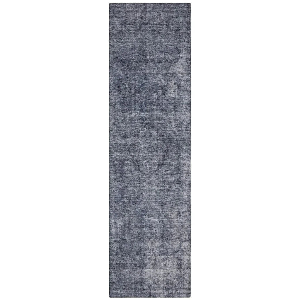 LOOMLAN Rugs Emberith Blue Washable Indoor-Outdoor Rug