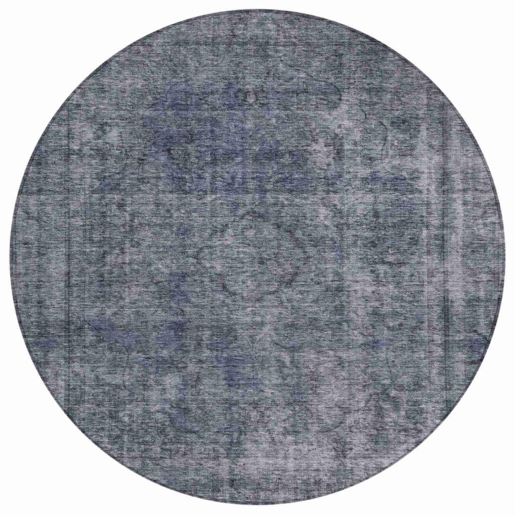 LOOMLAN Rugs Emberith Blue Washable Indoor-Outdoor Rug