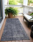 LOOMLAN Rugs Emberith Blue Washable Indoor-Outdoor Rug