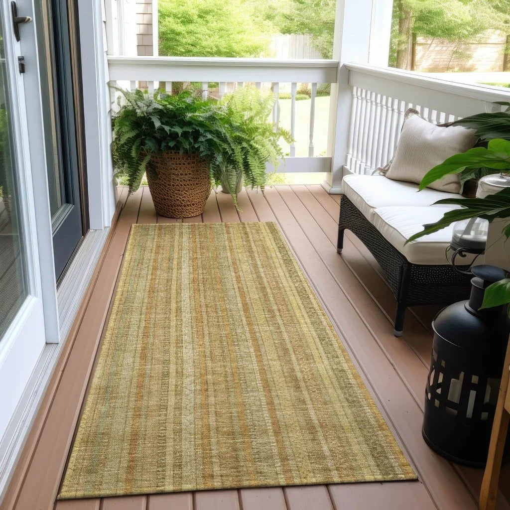 LOOMLAN Rugs Emberith Gold Washable Indoor-Outdoor Rug