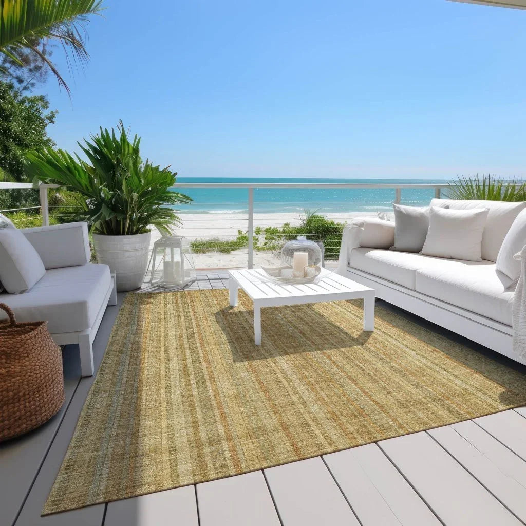 LOOMLAN Rugs Emberith Gold Washable Indoor-Outdoor Rug