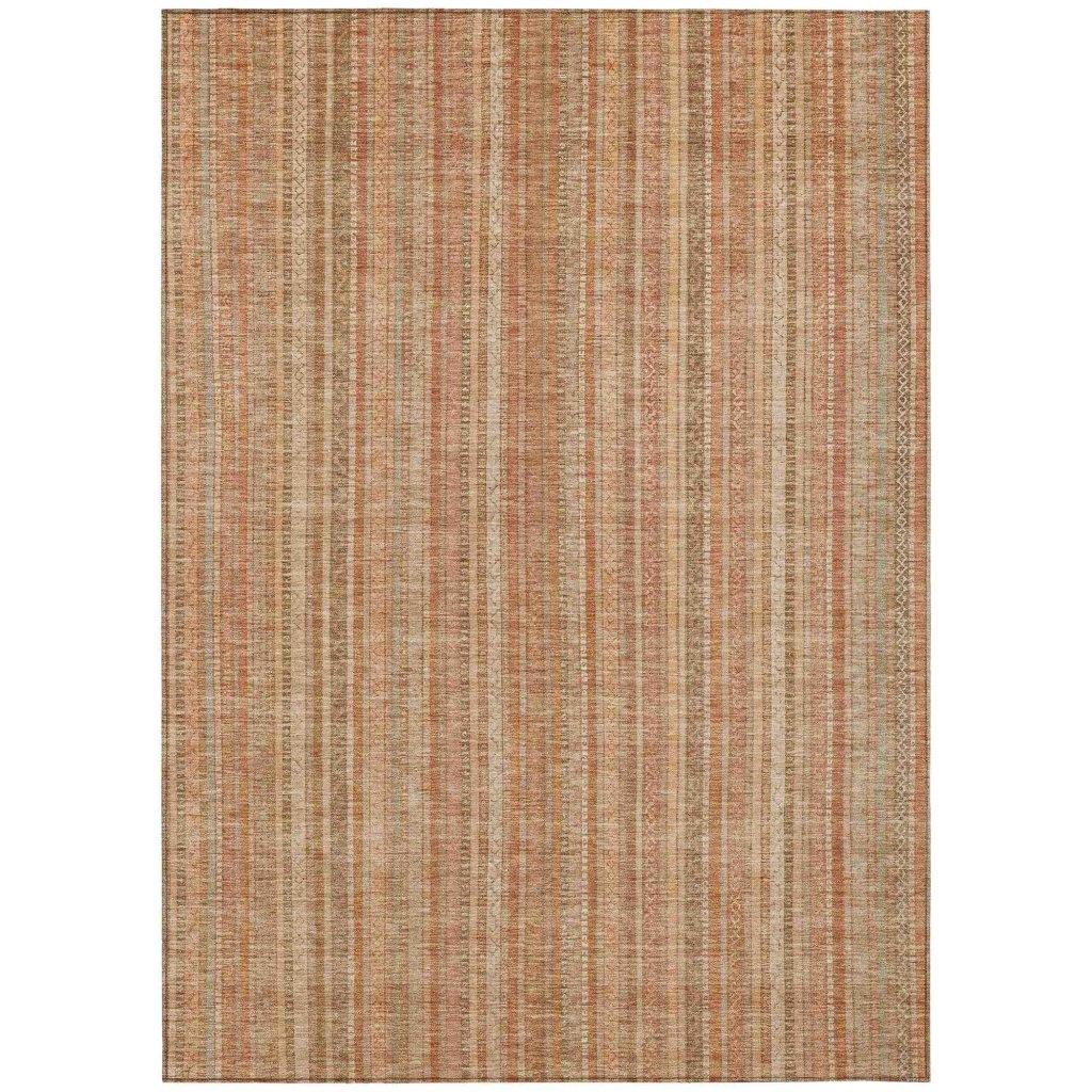 LOOMLAN Rugs Emberith Orange Washable Indoor-Outdoor Rug