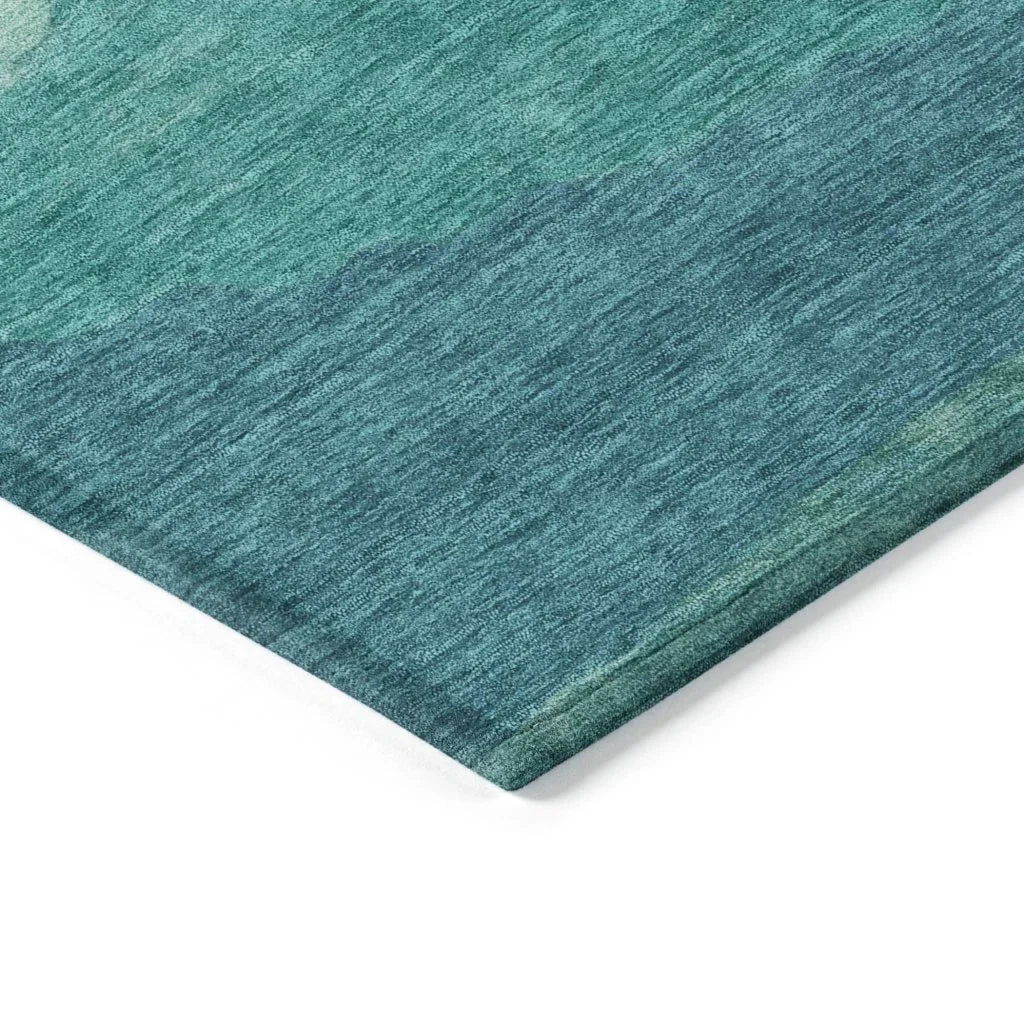 LOOMLAN Rugs Embre Teal Washable Indoor-Outdoor Rug