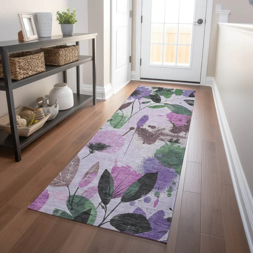 LOOMLAN Rugs Emperesse Purple Washable Indoor-Outdoor Rug