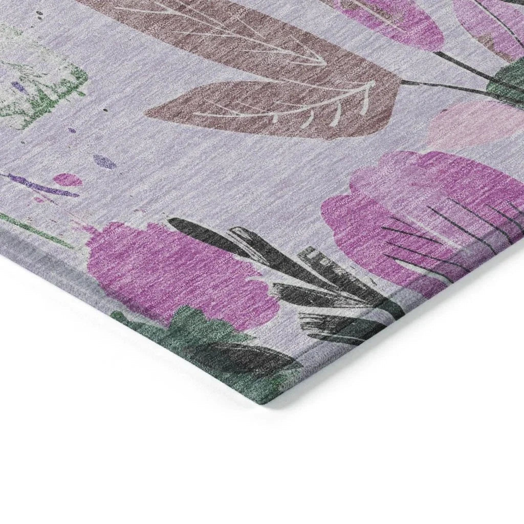 LOOMLAN Rugs Emperesse Purple Washable Indoor-Outdoor Rug