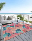 LOOMLAN Rugs Emprelle Orange Washable Indoor-Outdoor Rug
