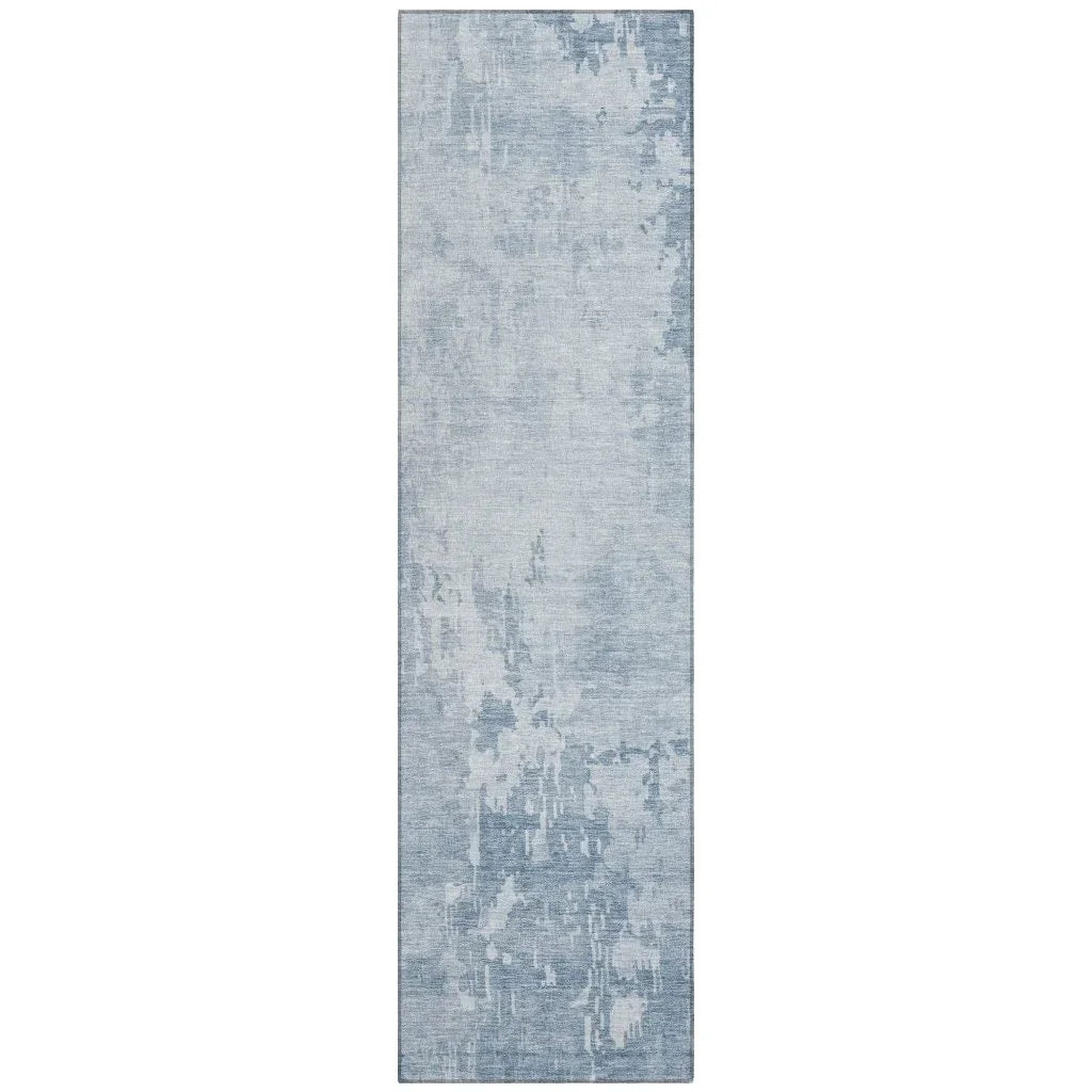LOOMLAN Rugs Enoa Blue Washable Indoor-Outdoor Rug