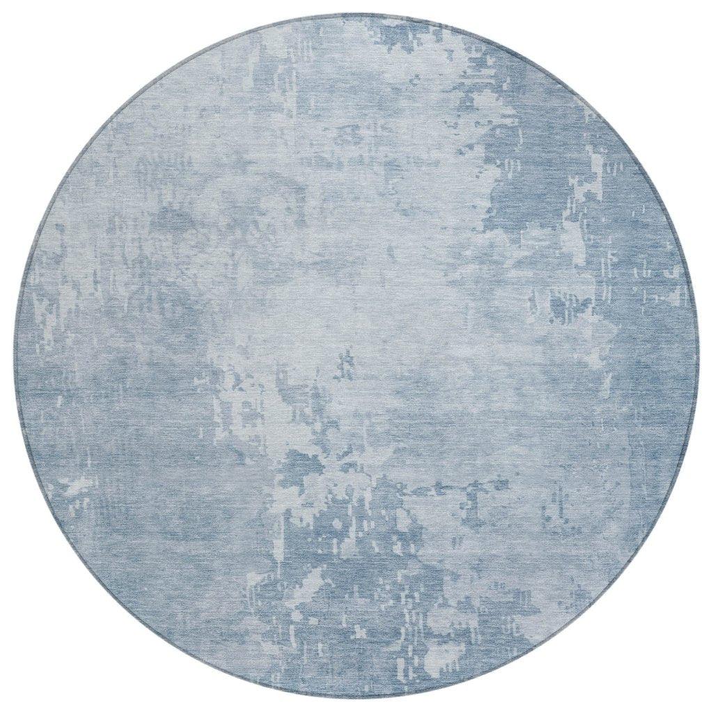 LOOMLAN Rugs Enoa Blue Washable Indoor-Outdoor Rug