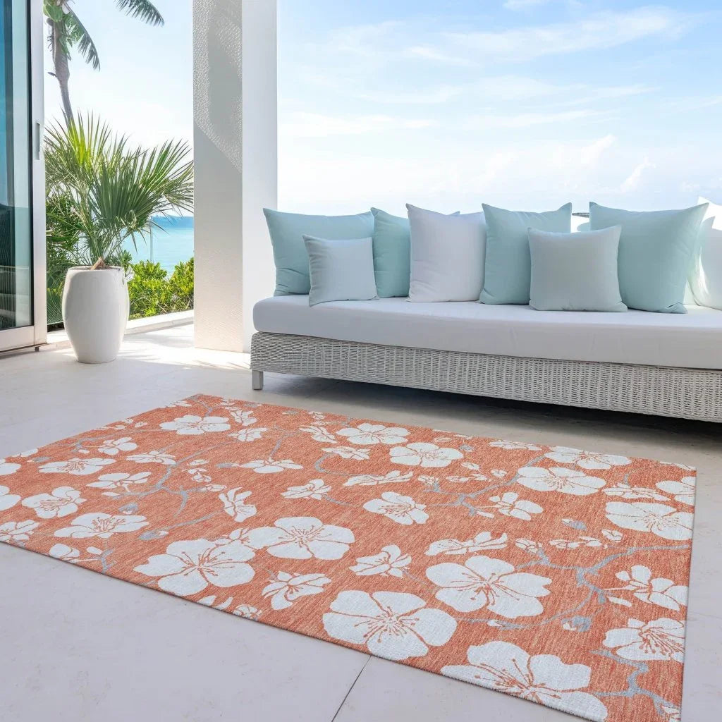 LOOMLAN Rugs Ensa Coral Washable Indoor-Outdoor Rug