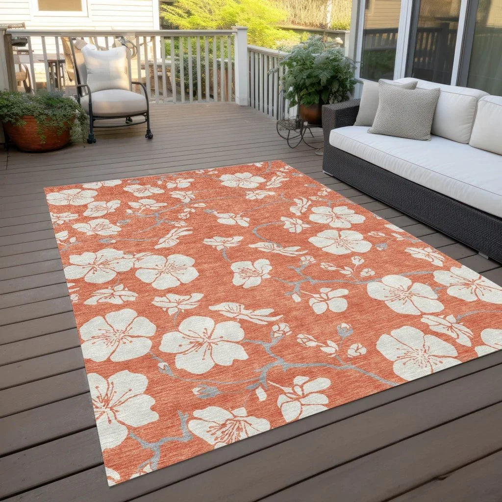 LOOMLAN Rugs Ensa Coral Washable Indoor-Outdoor Rug