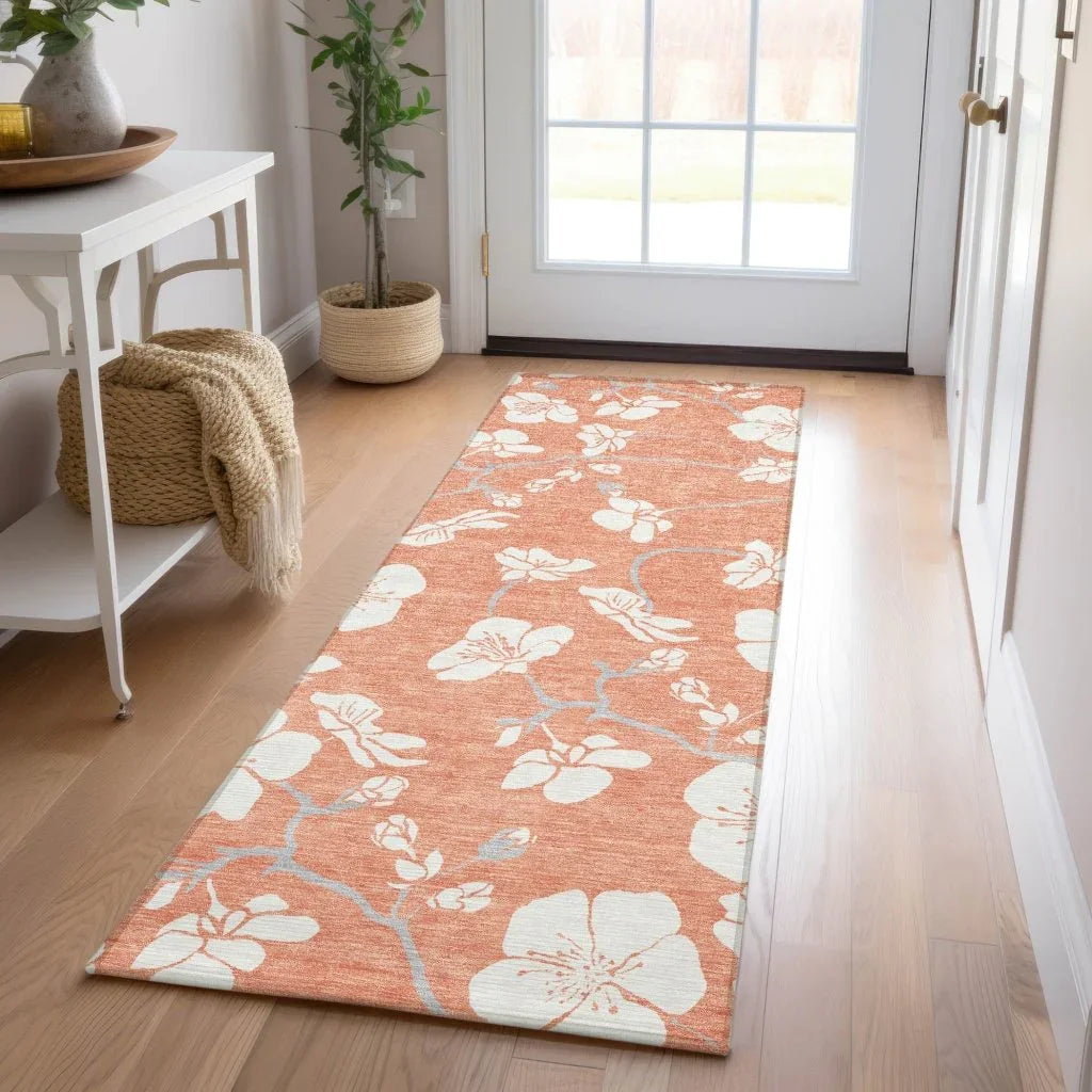LOOMLAN Rugs Ensa Coral Washable Indoor-Outdoor Rug