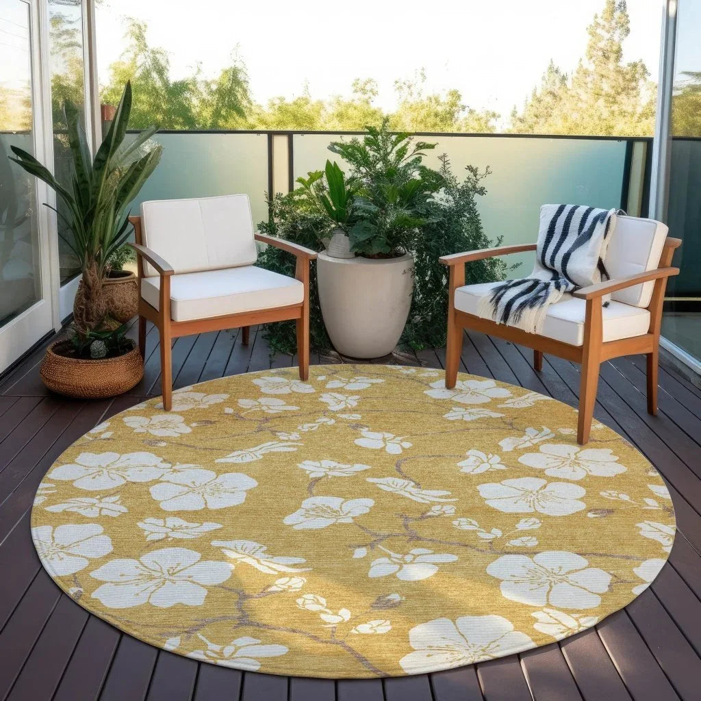 LOOMLAN Rugs Ensa Gold Washable Indoor-Outdoor Rug