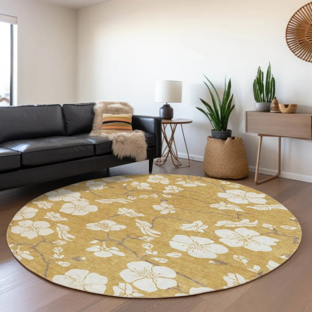 LOOMLAN Rugs Ensa Gold Washable Indoor-Outdoor Rug