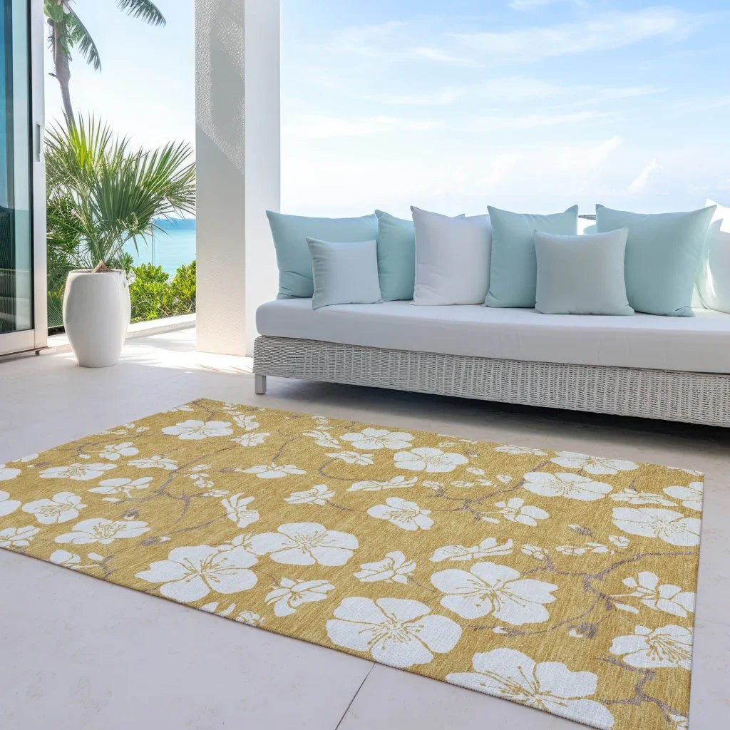 LOOMLAN Rugs Ensa Gold Washable Indoor-Outdoor Rug