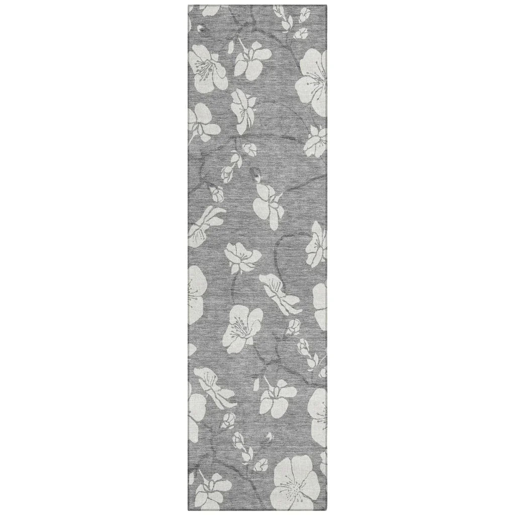 LOOMLAN Rugs Ensa Gray Washable Indoor-Outdoor Rug