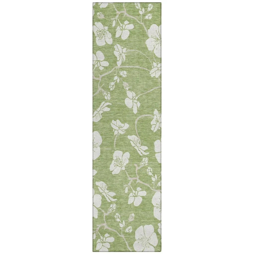 LOOMLAN Rugs Ensa Green Washable Indoor-Outdoor Rug