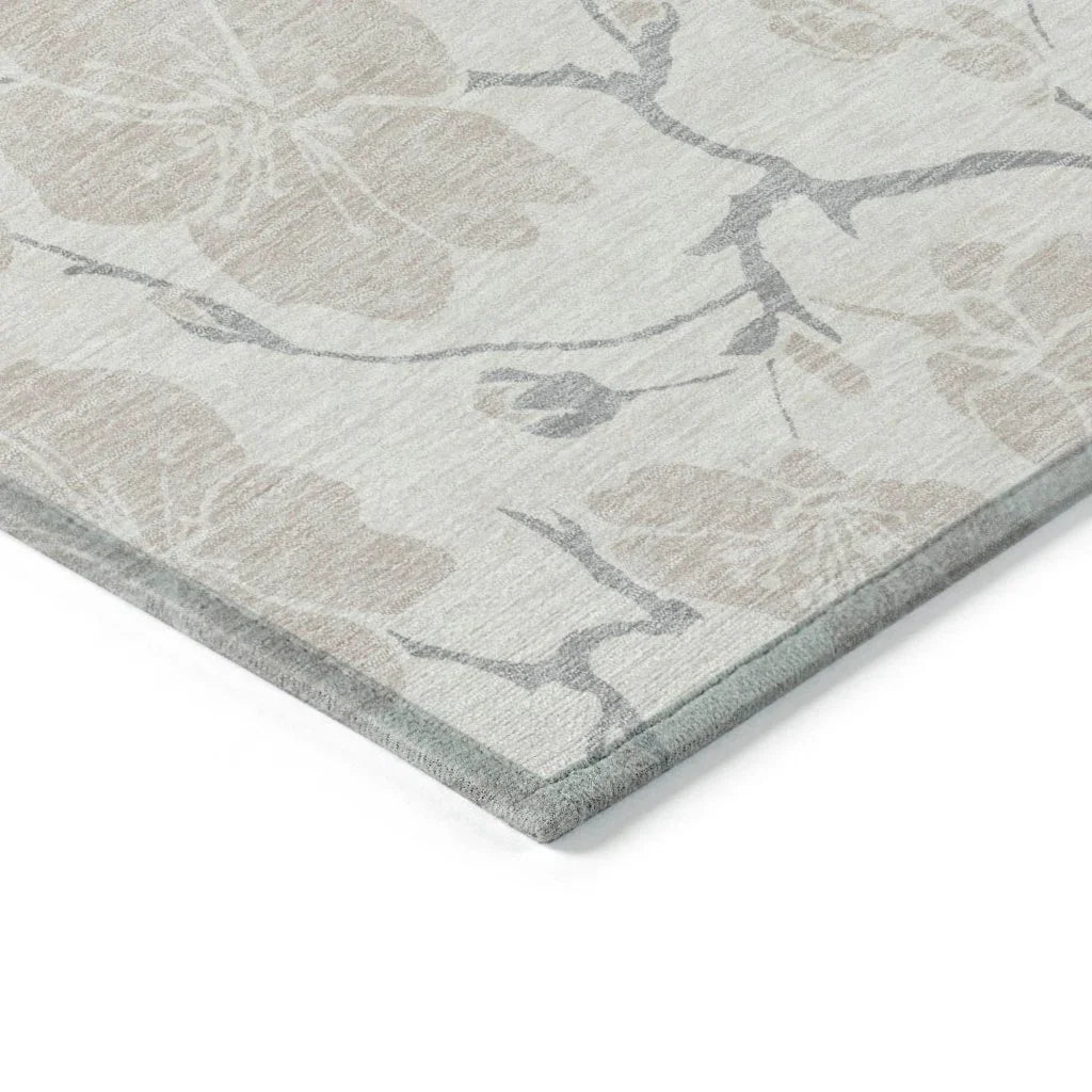 LOOMLAN Rugs Ensa Ivory Washable Indoor-Outdoor Rug