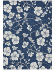 LOOMLAN Rugs Ensa Navy Washable Indoor-Outdoor Rug