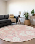 LOOMLAN Rugs Ensa Pink Washable Indoor-Outdoor Rug