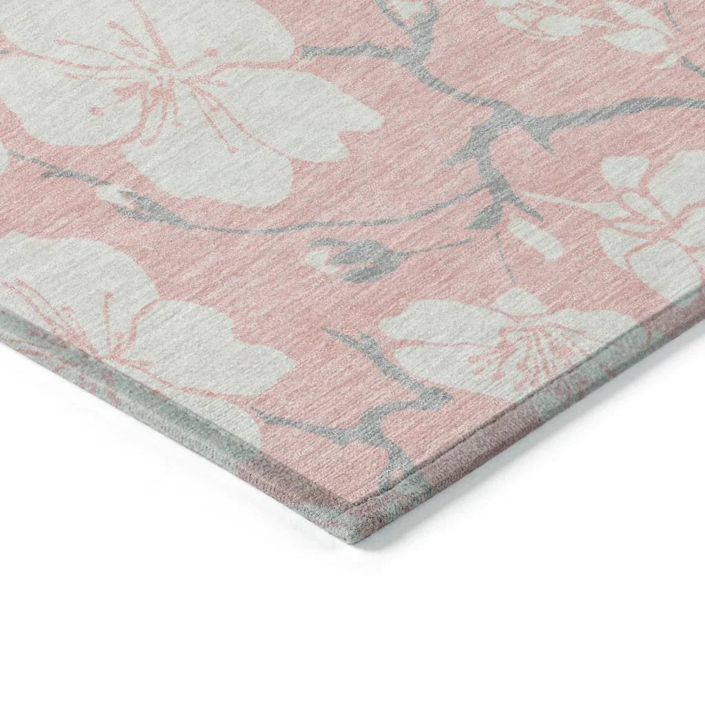 LOOMLAN Rugs Ensa Pink Washable Indoor-Outdoor Rug