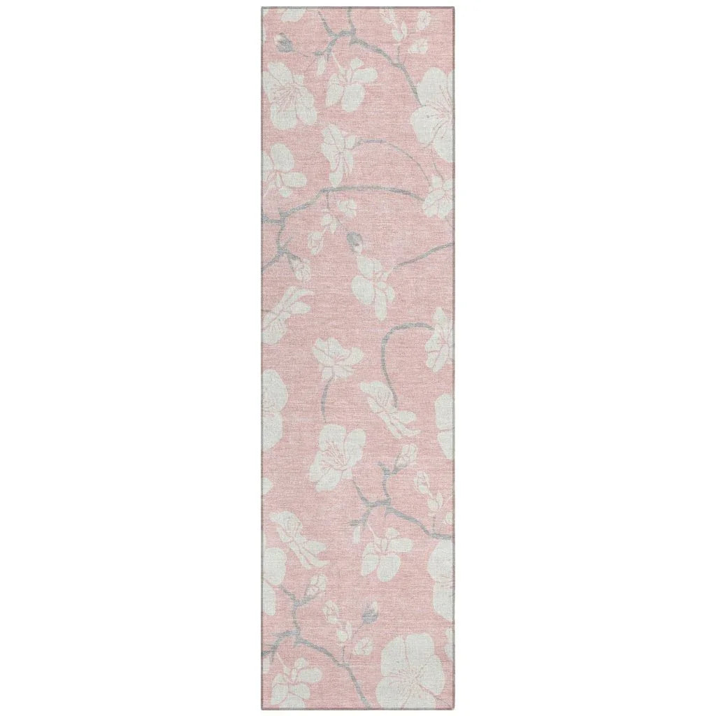 LOOMLAN Rugs Ensa Pink Washable Indoor-Outdoor Rug