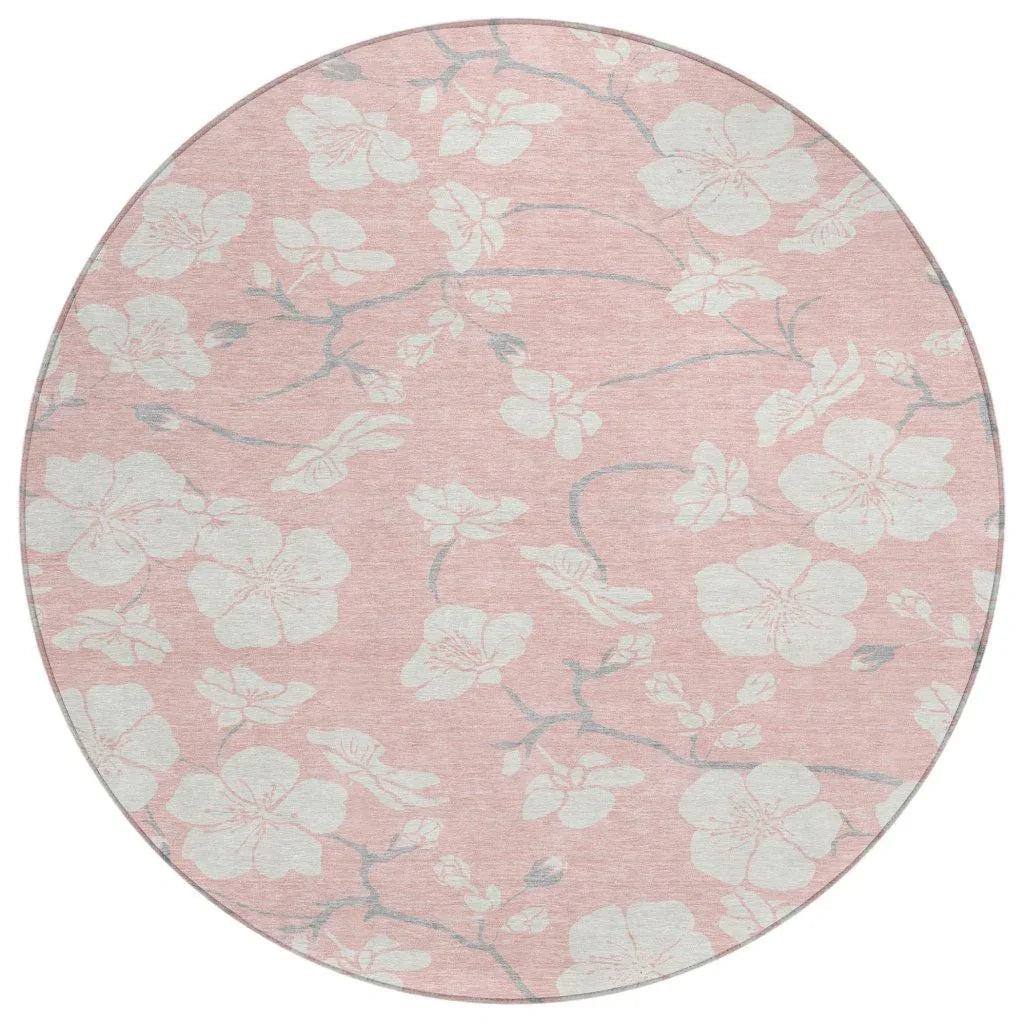 LOOMLAN Rugs Ensa Pink Washable Indoor-Outdoor Rug