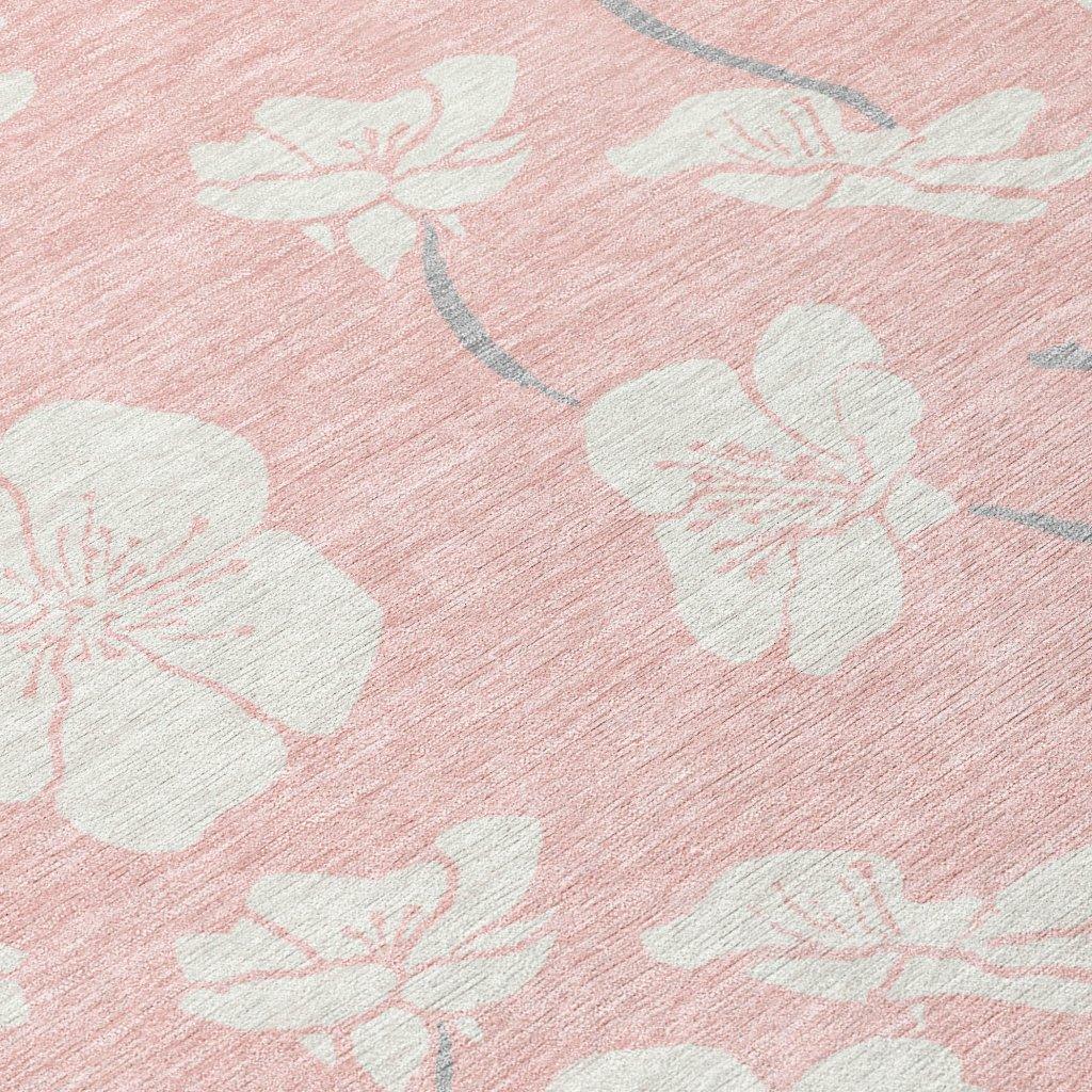 LOOMLAN Rugs Ensa Pink Washable Indoor-Outdoor Rug