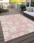 LOOMLAN Rugs Ensa Pink Washable Indoor-Outdoor Rug