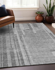 LOOMLAN Rugs Esmara Gray Washable Indoor-Outdoor Rug