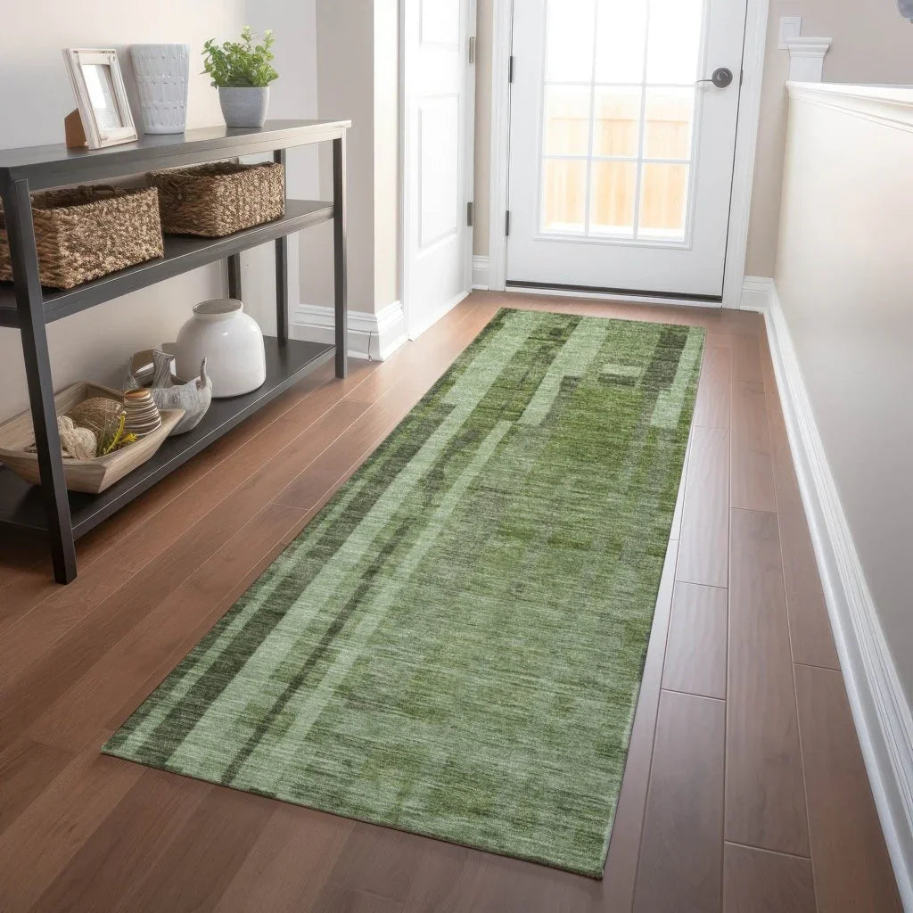 LOOMLAN Rugs Esmara Green Washable Indoor-Outdoor Rug