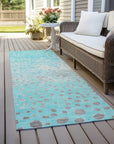 LOOMLAN Rugs Estara Teal Washable Indoor-Outdoor Rug