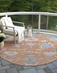 LOOMLAN Rugs Eugene Orange Washable Indoor-Outdoor Rug