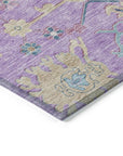 LOOMLAN Rugs Eugene Purple Washable Indoor-Outdoor Rug