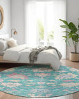 Eugene Teal Washable Indoor - Outdoor Rug - LOOMLAN - LOOMLAN Rugs - Outdoor Rugs