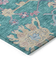 Eugene Teal Washable Indoor - Outdoor Rug - LOOMLAN - LOOMLAN Rugs - Outdoor Rugs