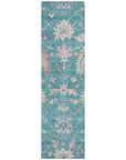 Eugene Teal Washable Indoor - Outdoor Rug - LOOMLAN - LOOMLAN Rugs - Outdoor Rugs
