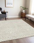 LOOMLAN Rugs Evalora Beige Washable Indoor-Outdoor Rug