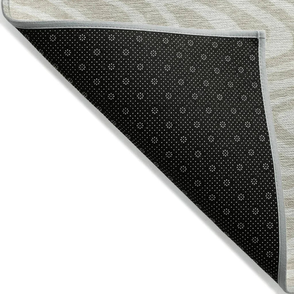 LOOMLAN Rugs Evalora Beige Washable Indoor-Outdoor Rug