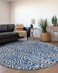 LOOMLAN Rugs Evalora Blue Washable Indoor-Outdoor Rug